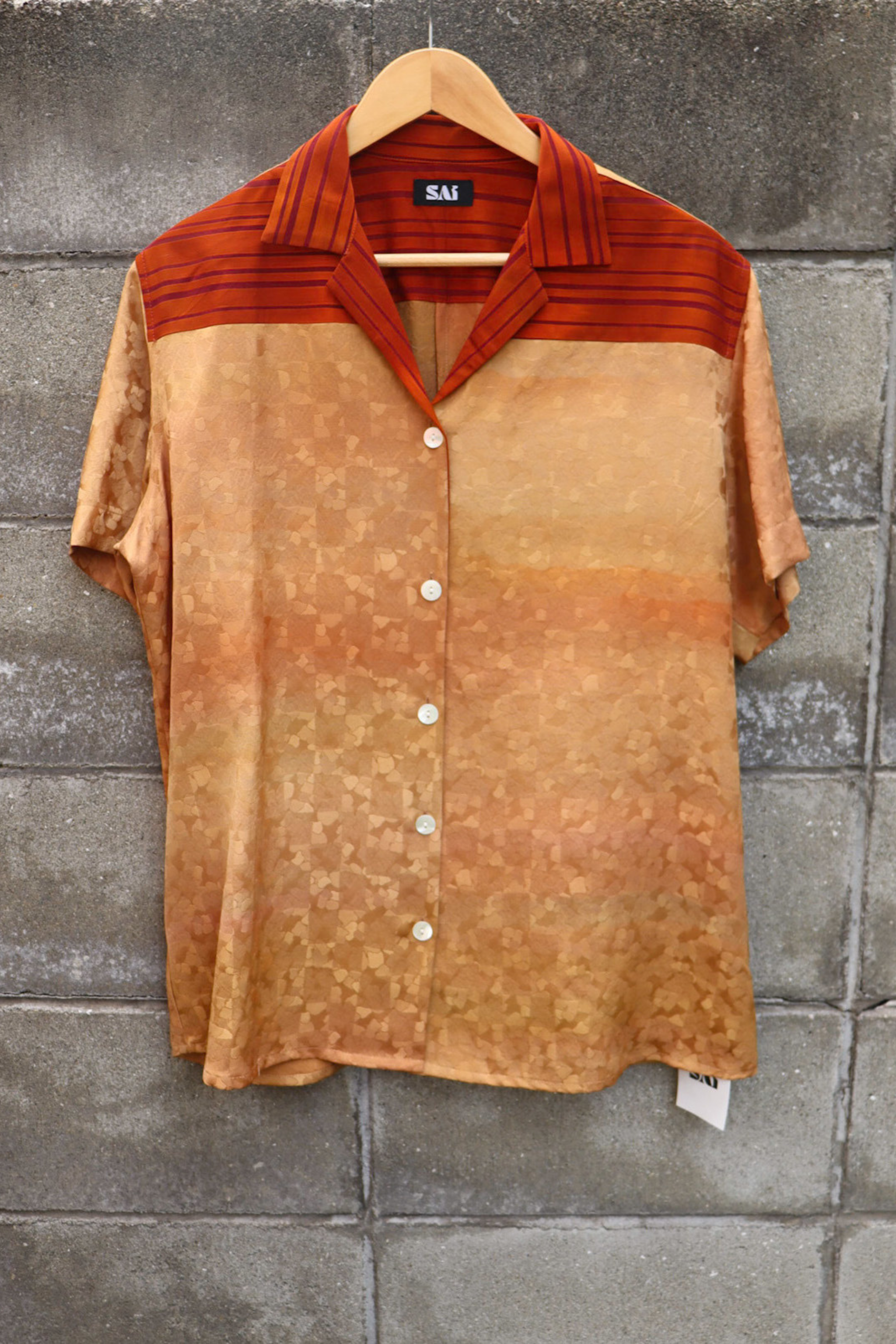 Women's Gold Kimono Shirt