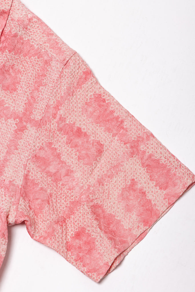 Baby Pink Shibori Crop Shirt