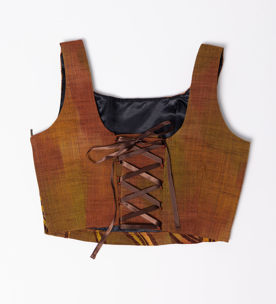 Brown Obi Bustier