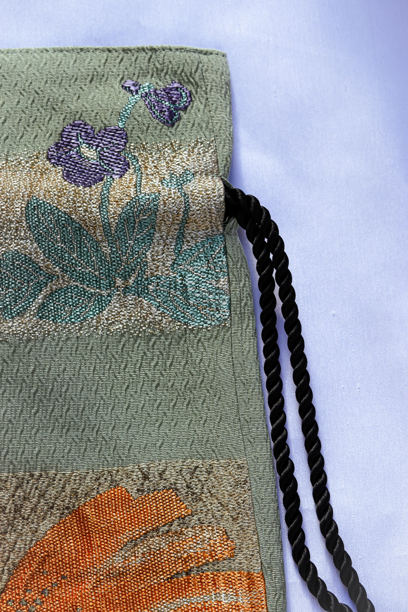 Botanical Flower-Kinchaku bag