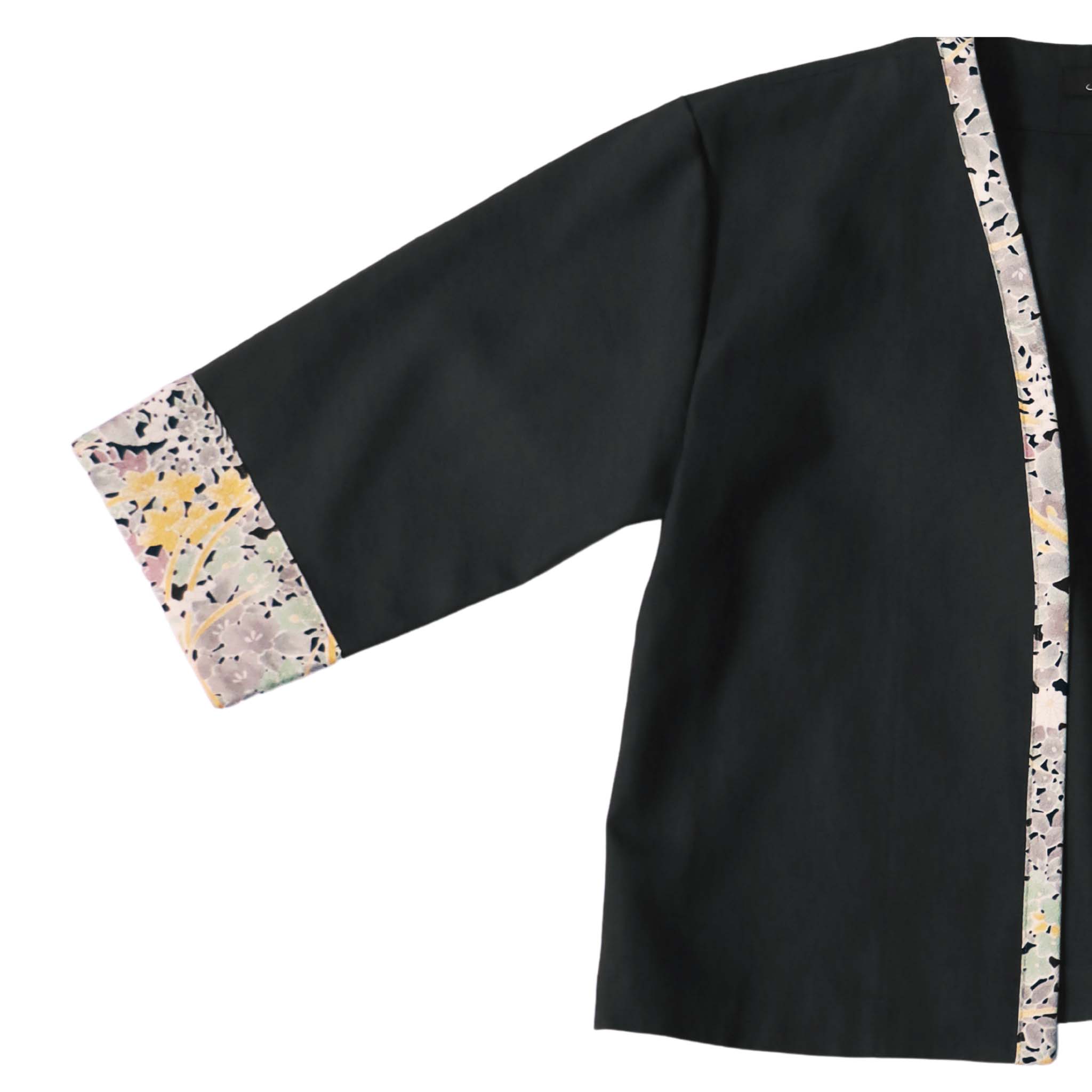 Black Flower-Kimono Jacket