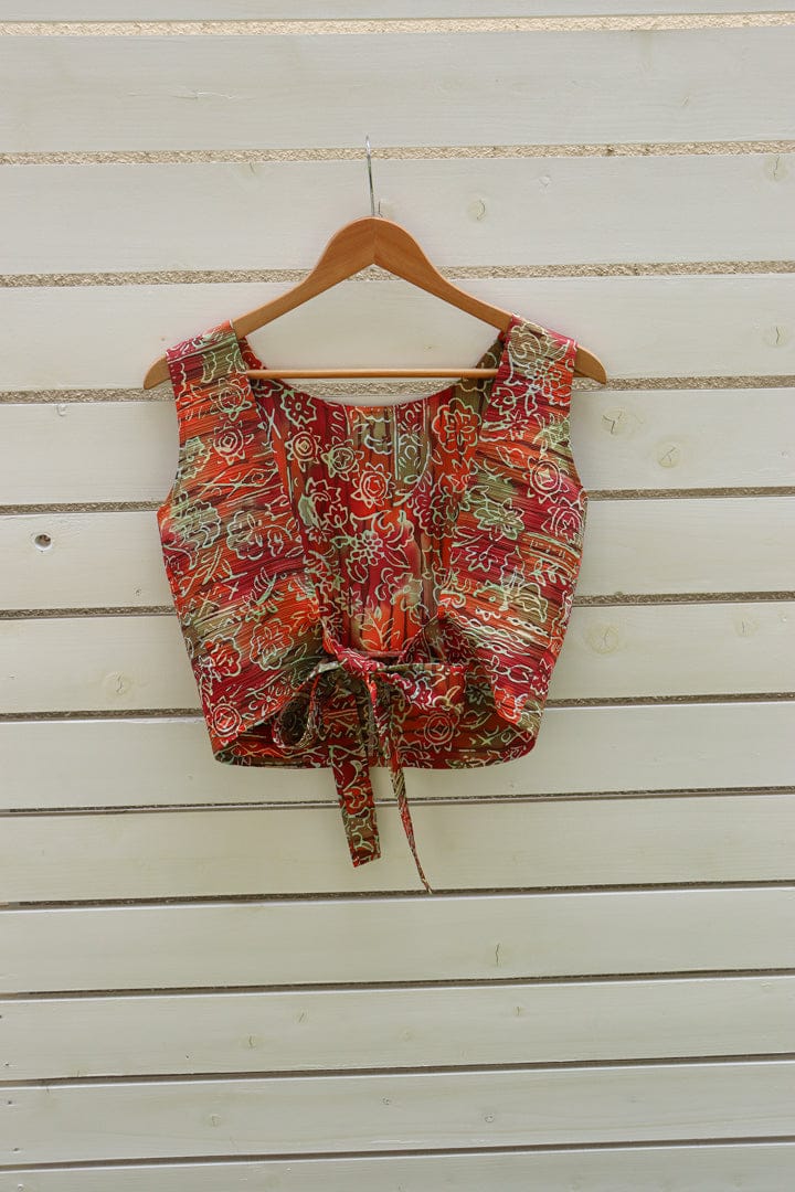 Tropical-Kimono Open Back Tank